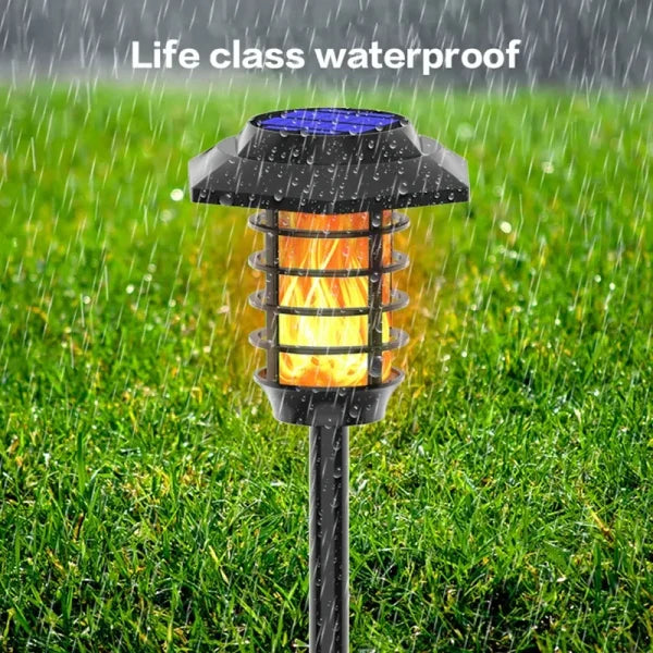 2-in-1 Solar Flame Lamp – Waterproof Outdoor LED Light for Garden, Lawn & Patio Decoration