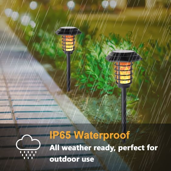 2-in-1 Solar Flame Lamp – Waterproof Outdoor LED Light for Garden, Lawn & Patio Decoration