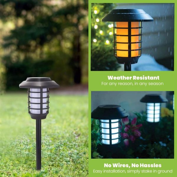 2-in-1 Solar Flame Lamp – Waterproof Outdoor LED Light for Garden, Lawn & Patio Decoration