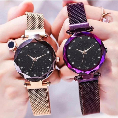 legant Women's Wrist Watch with Classy Magnet Chain (No Box Included)