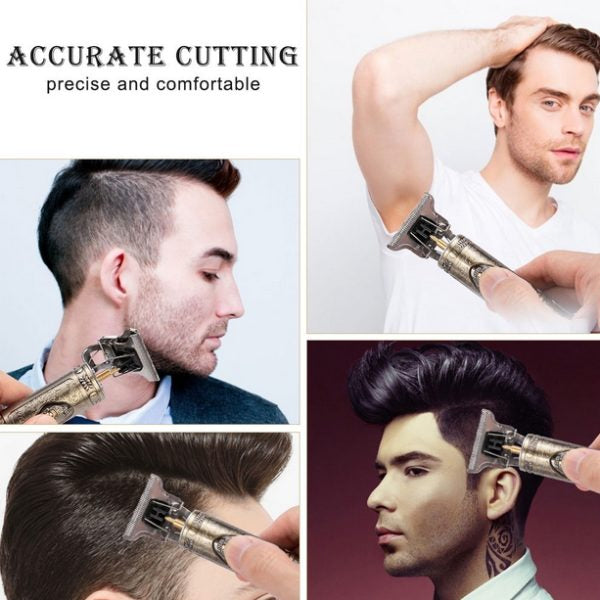 T9 Trimmer &amp; Hair Clipper for Men – Metal Body | Golden Color | Random Design