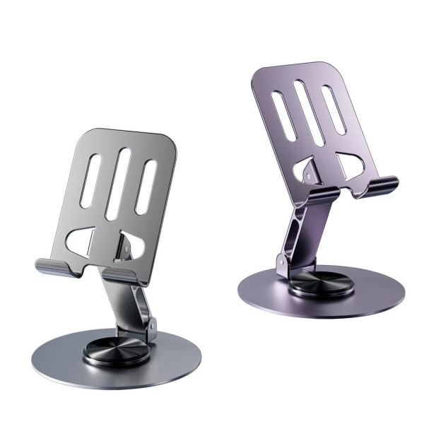 Mobile Phone Stand – 360° Rotating & Folding Desktop Holder for Phones & Tablets