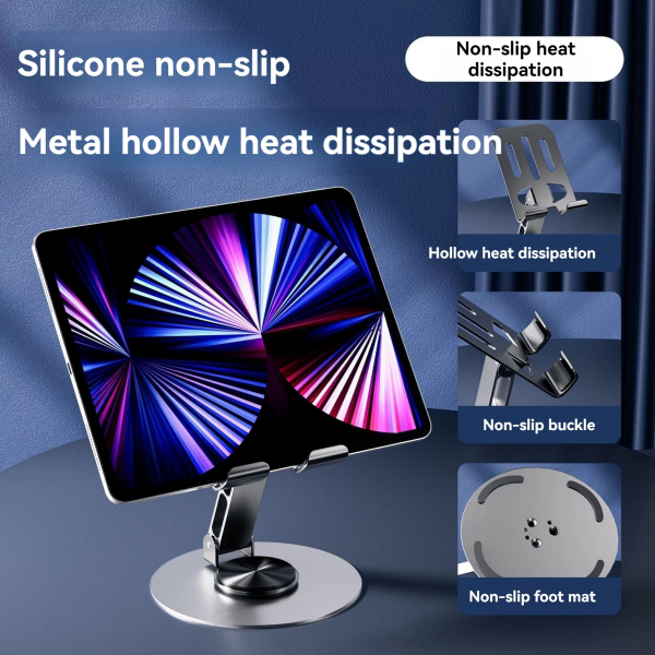 Mobile Phone Stand – 360° Rotating & Folding Desktop Holder for Phones & Tablets