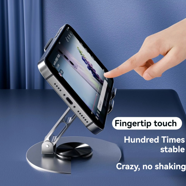 Mobile Phone Stand – 360° Rotating & Folding Desktop Holder for Phones & Tablets