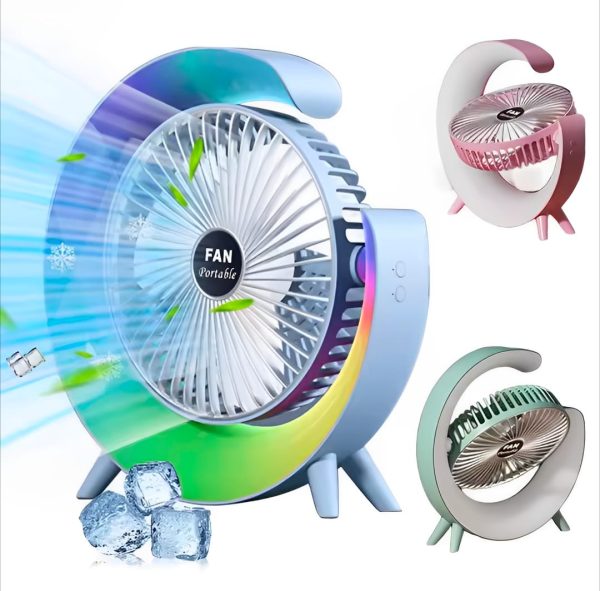 Multi-Functional LED Desktop Fan – USB Rechargeable