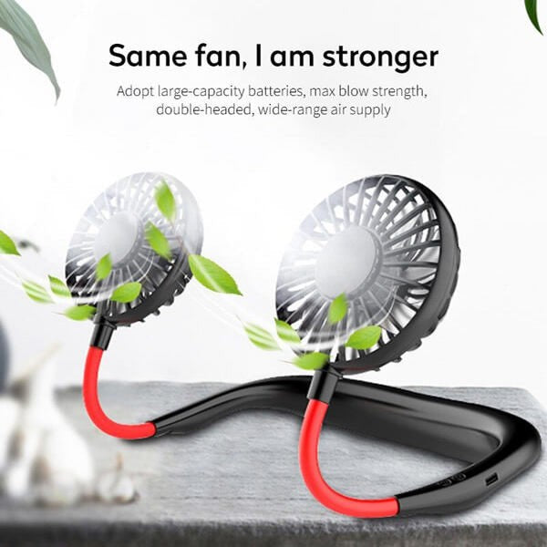 Wearable Neck Fan – Hands-Free, Rechargeable Sports Fan