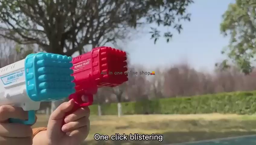 Bubble Bazooka Pro: Electric 2-in-1 Rocket Bubble Gun