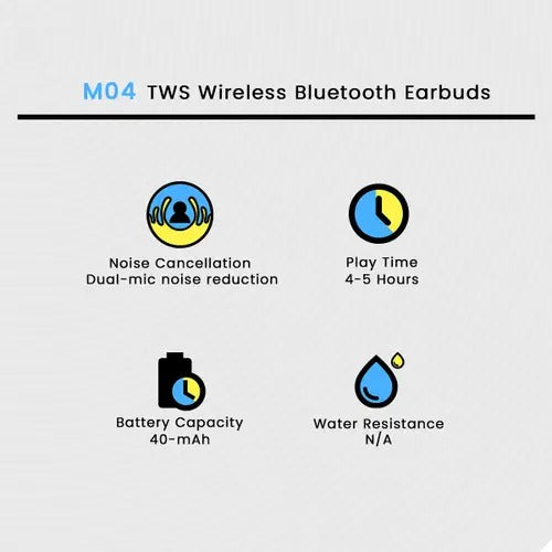 Stereo ENC TWS 895B Wireless Bluetooth Earbuds