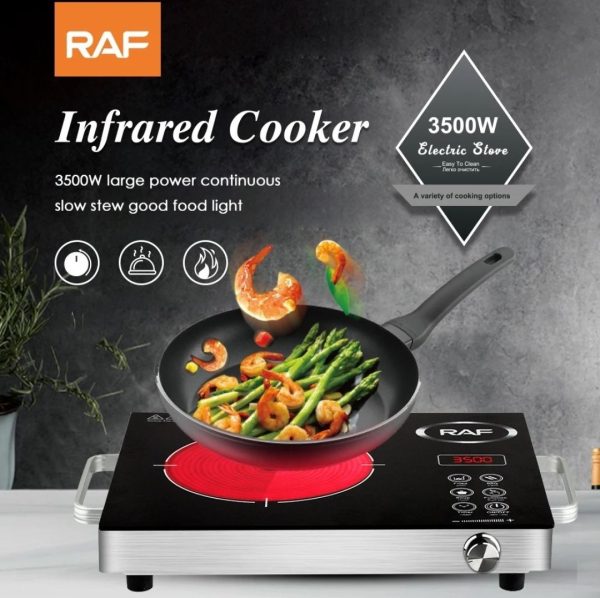 Raf 3500w Electric Infrared Stove - Hot Plate Cooker | Portable Electric Chula